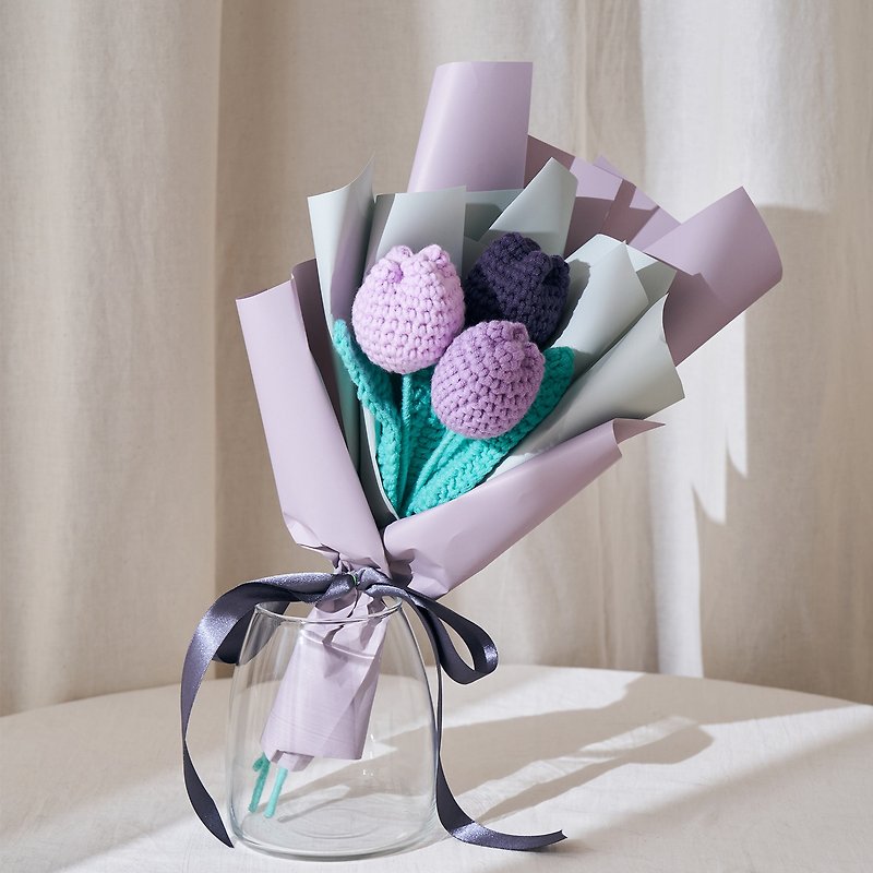 Chubby Tulip Crochet Flower/Beginners Can/Taipei Dihua Street - Knitting / Felted Wool / Cloth - Wool 