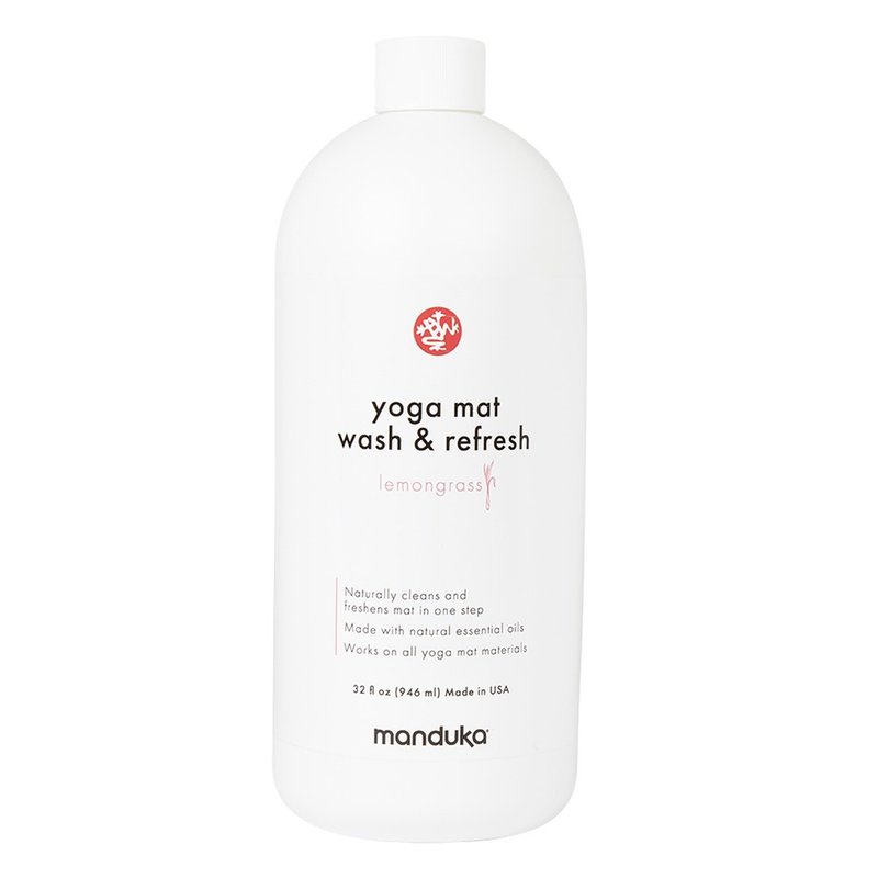 【Manduka】Mat Wash Yoga Mat Cleaning Spray 32oz Refill Bottle - Lemongrass - อุปกรณ์เสริมกีฬา - น้ำมันหอม ขาว