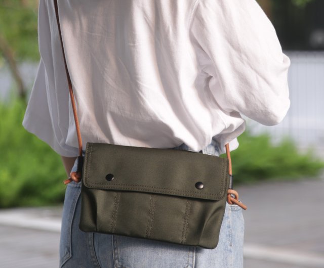 Man Small Canvas Crossbody Phone Purse Bag Mini Messenger Bag Waist Belt  Side Bag