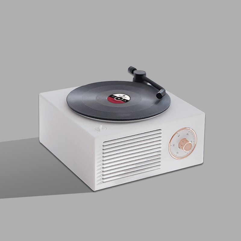 唱盤造型 無線藍芽喇叭 可接手機 電腦 bluetooth speaker - 藍牙喇叭/音響 - 塑膠 白色