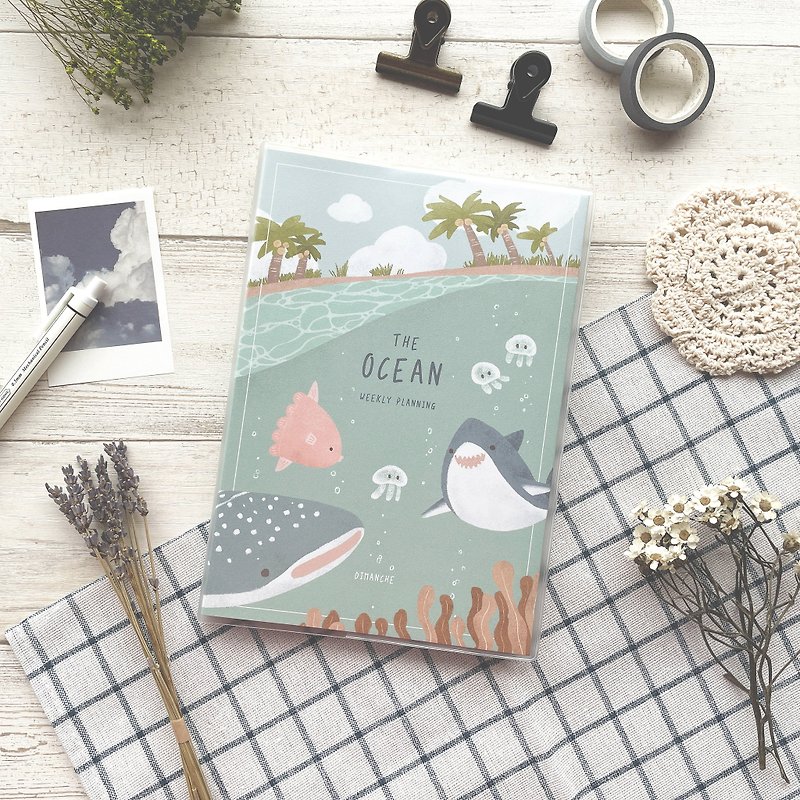 Di Mengqi The Ocean Weekly Project Journal Shallow Sea Green - Notebooks & Journals - Paper Green
