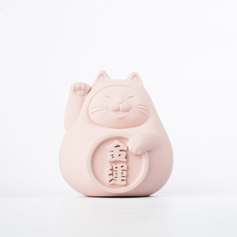 [Peace, blessings, and wealth] Fatty Lucky Cat (Part 2) Love Fans - น้ำหอม - ปูน สีเทา