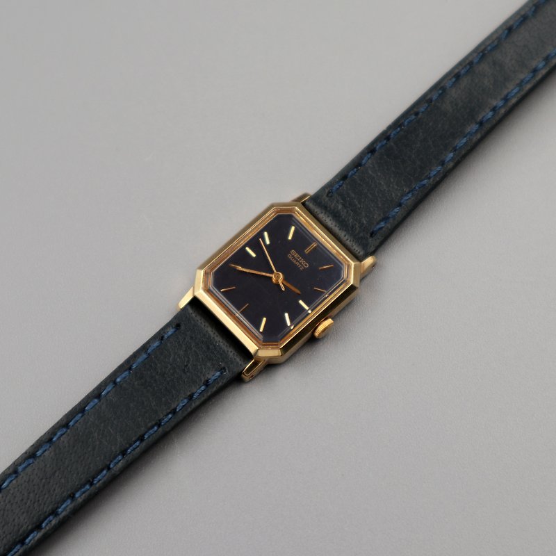 SEIKOセイコーウォッチ1970年代先進オクタゴンメタルブルーブラックパネル - 腕時計 - 金属 