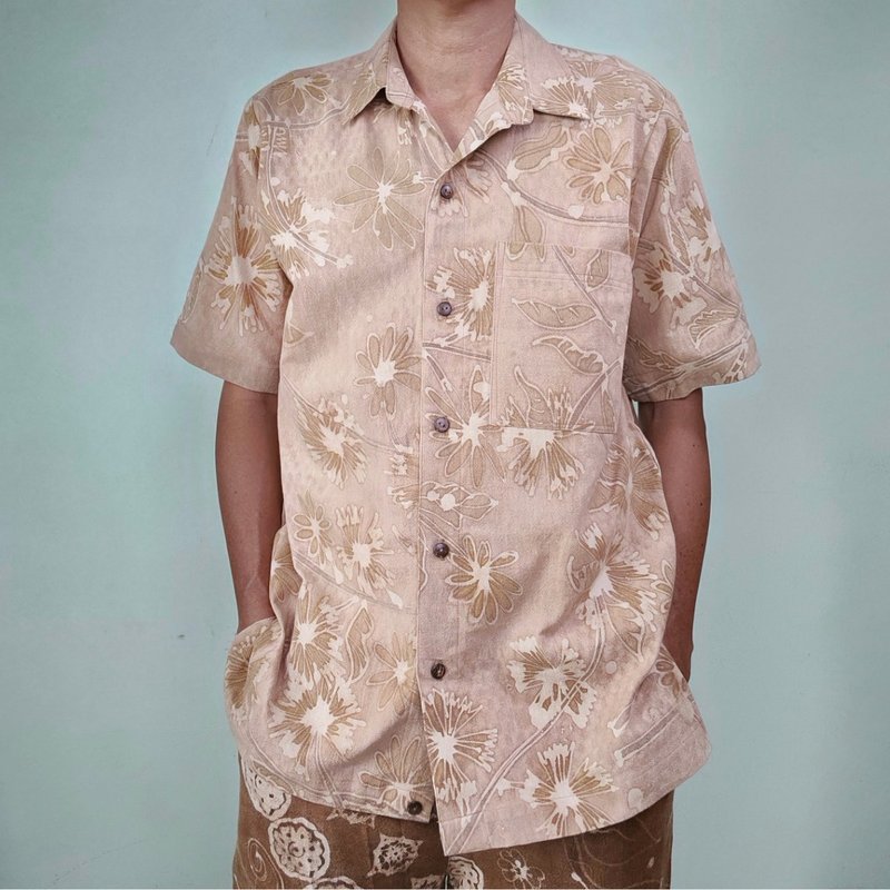 Banana sap Shirt (S03) - Men's Shirts - Cotton & Hemp Khaki