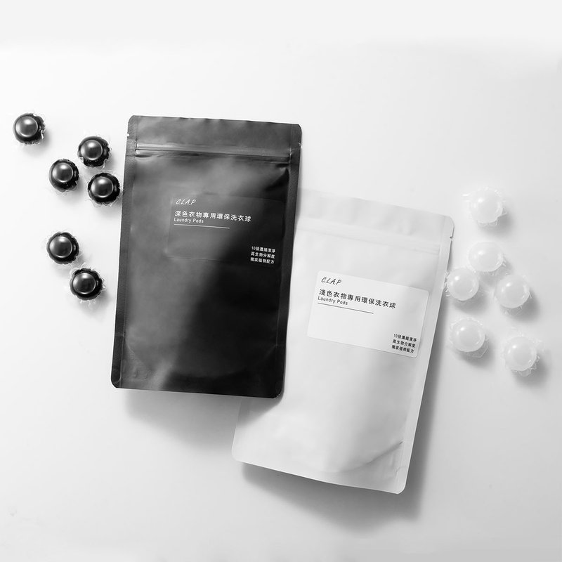 4入優惠環保洗衣膠囊 |深色/淺色衣物專用 - 洗衣精/衣物清潔 - 植物．花 白色