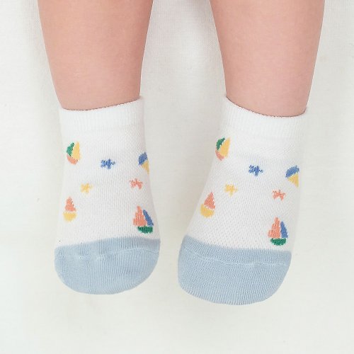 日安朵朵 Happy Prince 韓國製 Barco輕薄透氣嬰兒童船型襪