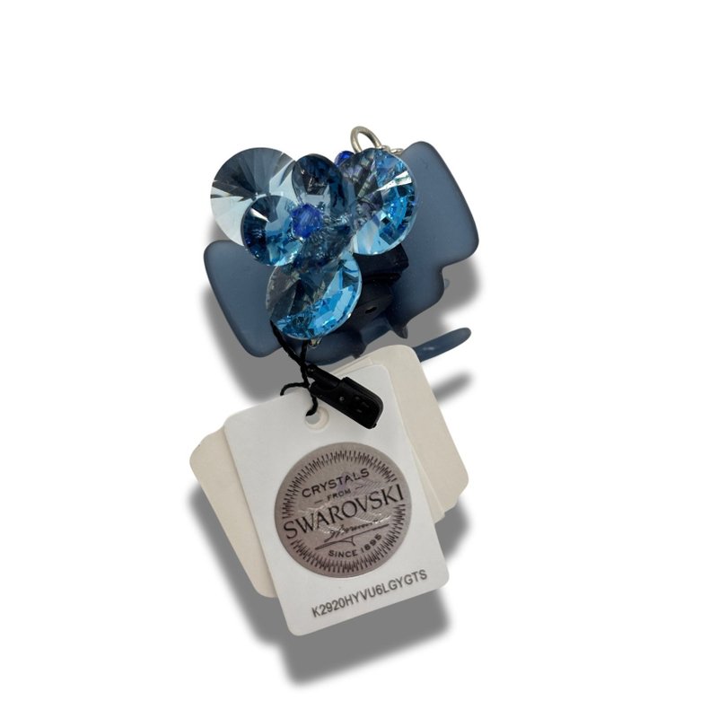 COMPLEX BIZ 施華洛世奇 甜心夾 水晶 藍色 - 髮夾/髮圈 - 樹脂 多色