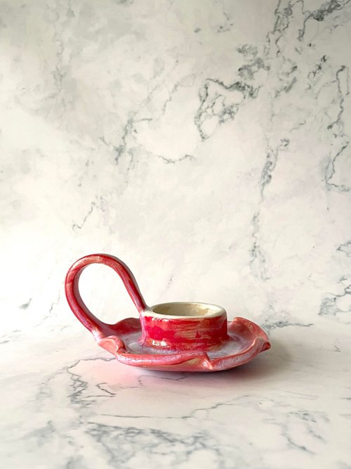 限定版 / 手作り陶器キャンドルホルダー - オパールシリーズ