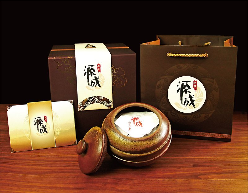 九鼎柴燒茶倉禮盒 - 養生/保健食品/飲品 - 陶 咖啡色