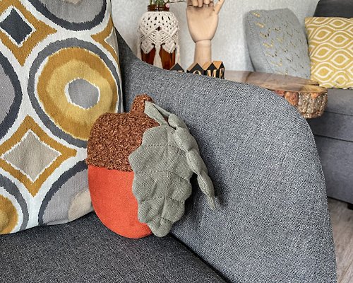 ColorfulAcorn Acorn plush pillow, Harvest decor, Thanksgiving decoration, Mini acorn pillow