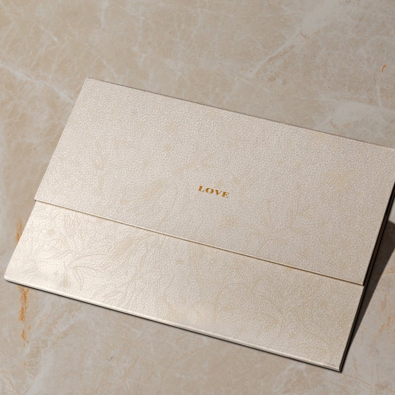 Victoria VITORIA wedding book about champagne gold certificate folder 1 + book about 3 copies - อื่นๆ - กระดาษ สีทอง