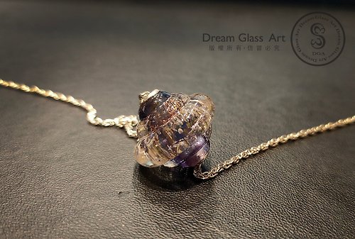 Dream Glass Art 骨灰/毛髮琉璃珠-UFO-宇宙之航-單顆價格(含項鍊)*訂製骨灰珠項鍊