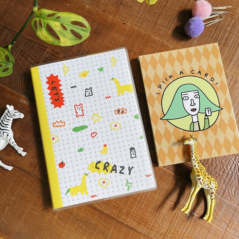 \Graphic Handbook/ LET'S GO CRAZY | Timeless Healing Graphic Lucky Guidance Card - Notebooks & Journals - Paper Yellow