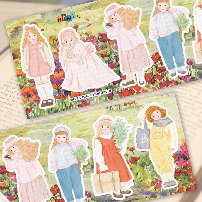 once upon a time 3 ver8 (hamil) Vintage Girl Lady Character Sticker - 貼紙 - 紙 多色