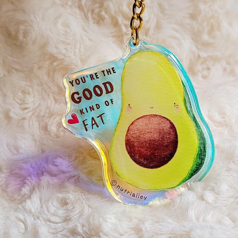 You're good kind of fat - 彩虹亞克力匙扣 - 西蘭花王子 - 鑰匙圈/鑰匙包 - 塑膠 綠色