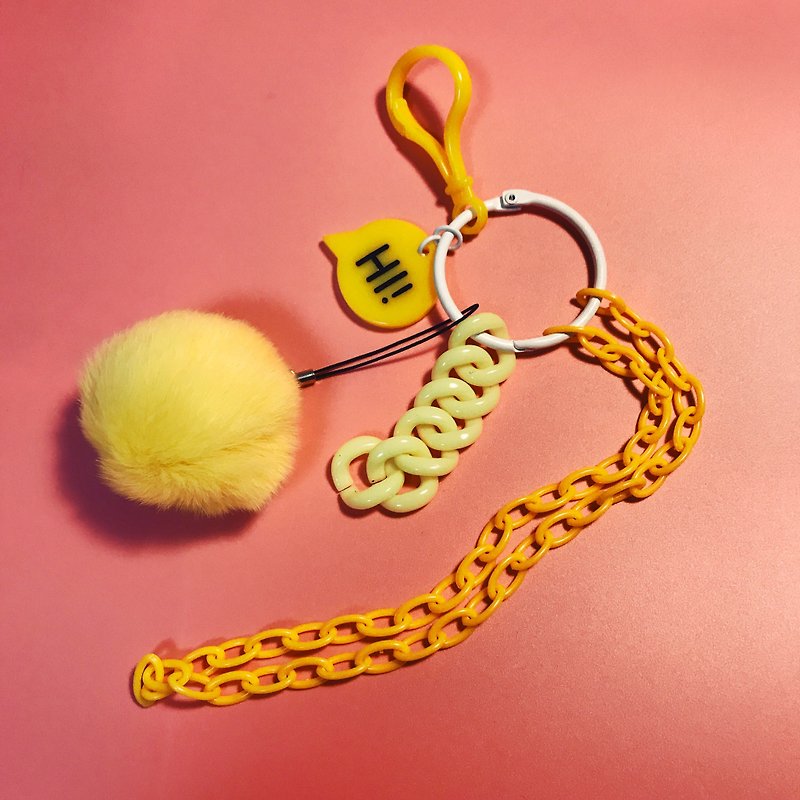 Hairpin pendant punk keychain hairpin keychain key ring - Keychains - Other Metals Yellow