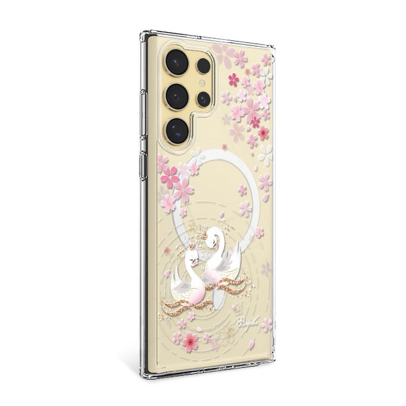 Samsung S25/S24/S23 Series Thin Military Standard Anti-fall Magnetic Phone Case-Swan Lake - Phone Cases - Other Materials Multicolor