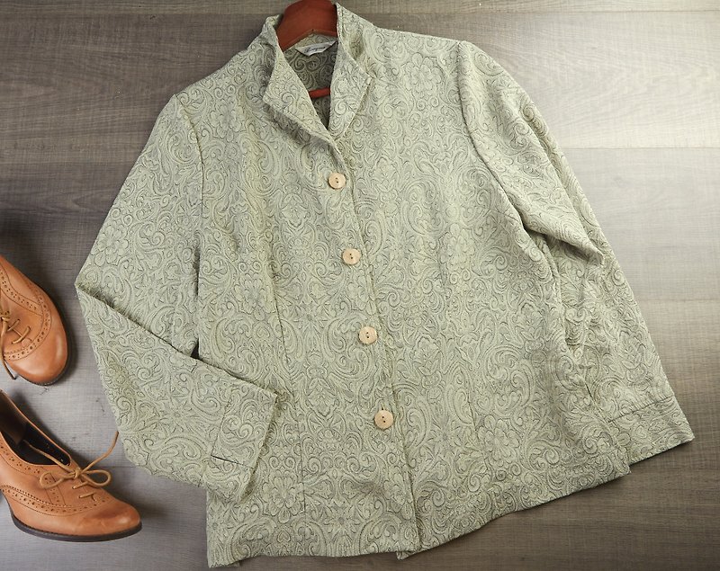 60's Vintage Women Blouse |  Green Top | Women's vintage clothing | Women's vint - Women's Shirts - Other Materials Green