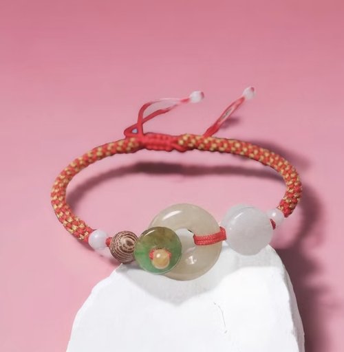 瓔珞珠寶盒 E.L.Jewelry Box 黃翡翡翠甜甜圈編織手鍊 | 天然緬甸玉翡翠A貨 | 送禮