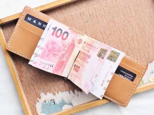 港產皮革｜Leatherism Handmade Products 6咭位紙幣夾 - 好好縫 皮革材料包 皮夾 義大利皮 植鞣革 皮革DIY