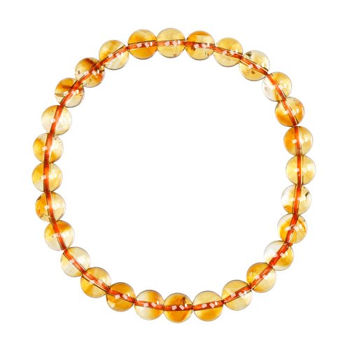 正佳珠寶 Gemsrich Jewelry 【正佳珠寶】黃水晶 高品金字塔 6.4-6.8mm 黃水晶手珠