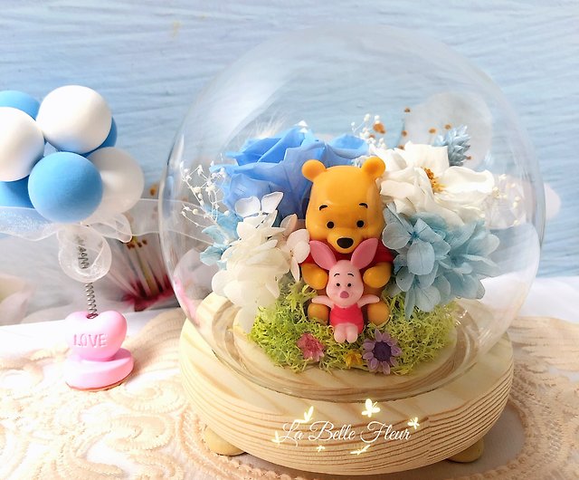 24hr delivery【Winnie the Pooh】Eternal Flower Night Light Glass Cup/Birthday Gift/Valentine's Day Gift/Wei - labelle323 Dried Flowers & Bouquets Pinkoi