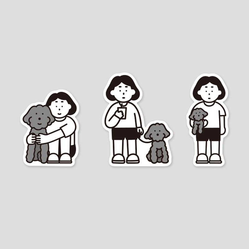 Waterproof Die Cut Sticker (Ver.2) - สติกเกอร์ - พลาสติก สีเทา