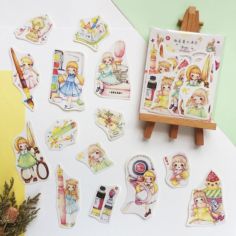 [Just Love Stationery 1] 14 stickers set - Stickers - Paper 