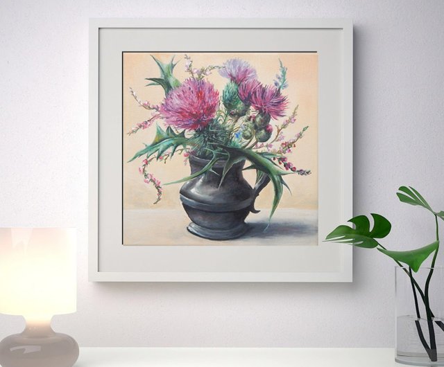 2送料無料廊下壁画 純粋な手描きの絵画 花 応接間掛画 玄関飾り