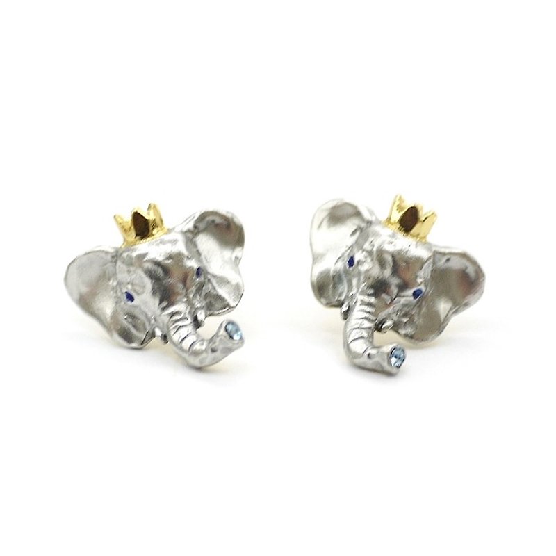 King Porthos porting earrings / pierced PA399 - Earrings & Clip-ons - Other Metals Silver