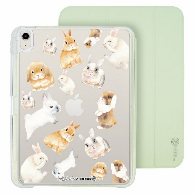 Bunnies iPad air /pro 2024 可拆式防摔透明 實色摺套 - 平板/電腦保護殼 - 塑膠 多色