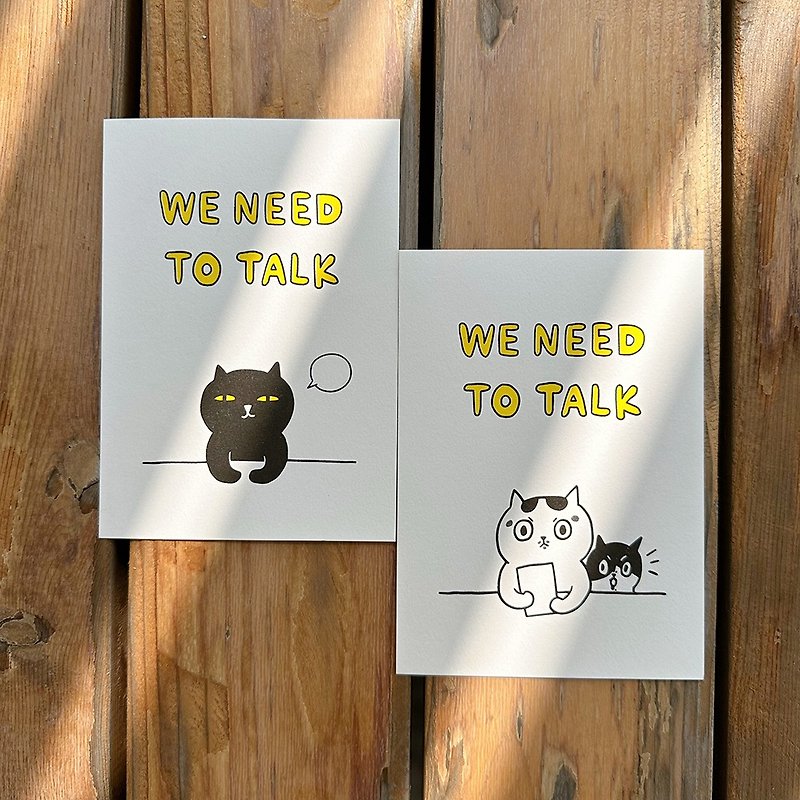 We need to talk postcard - Cards & Postcards - Paper White