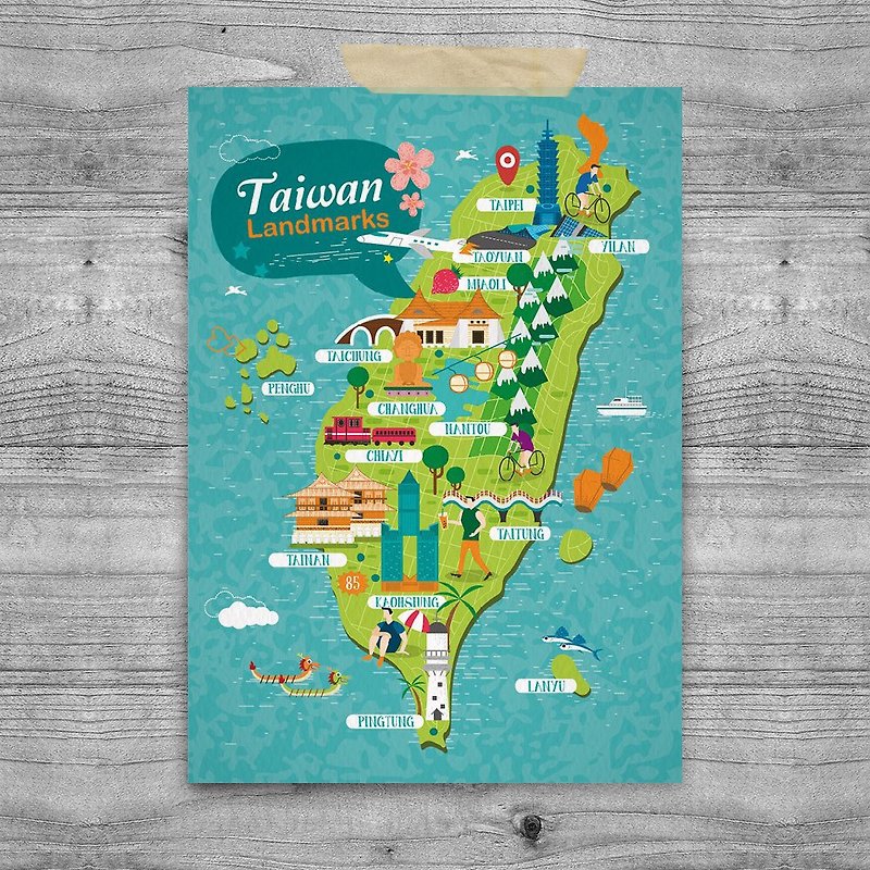 Taiwan Image Postcard-Travel Taiwan A - การ์ด/โปสการ์ด - กระดาษ ขาว