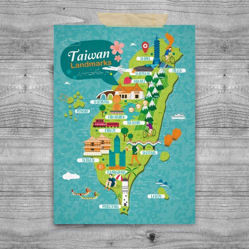 尼森設計 Nisan Design 臺灣意象 明信片 – 旅遊臺灣 A