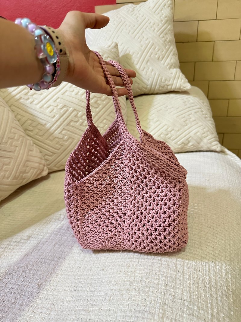 編み込みロープバッグ - その他 - コットン・麻 ピンク