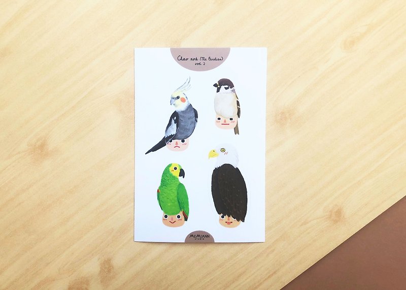 The Birdies Vol.2 | A6 waterproof sticker - 貼紙 - 紙 多色