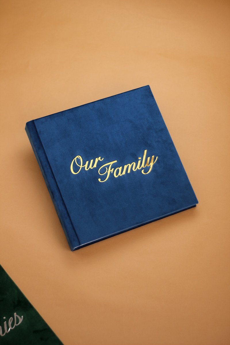 紙 相簿/相本 藍色 - 用於粘合的藍色相冊、相冊、所需的家庭相冊 23x23 厘米