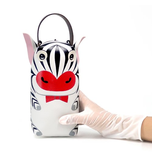 pipo89-dogs-cats 【雙11折扣】Zebra pencil pouch bag,make up case, handmade bag for every day essential