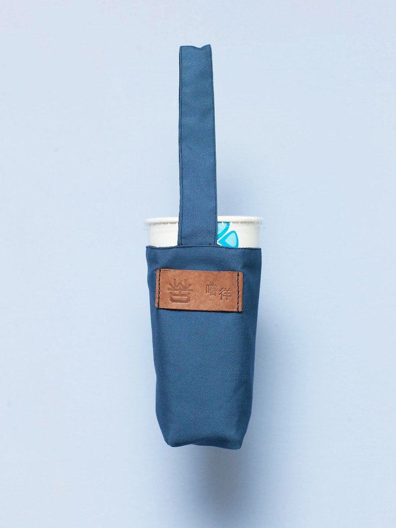 環保素色防水飲料提袋/收納方便/防水/免費客製英數字打印 - 其他 - 防水材質 藍色