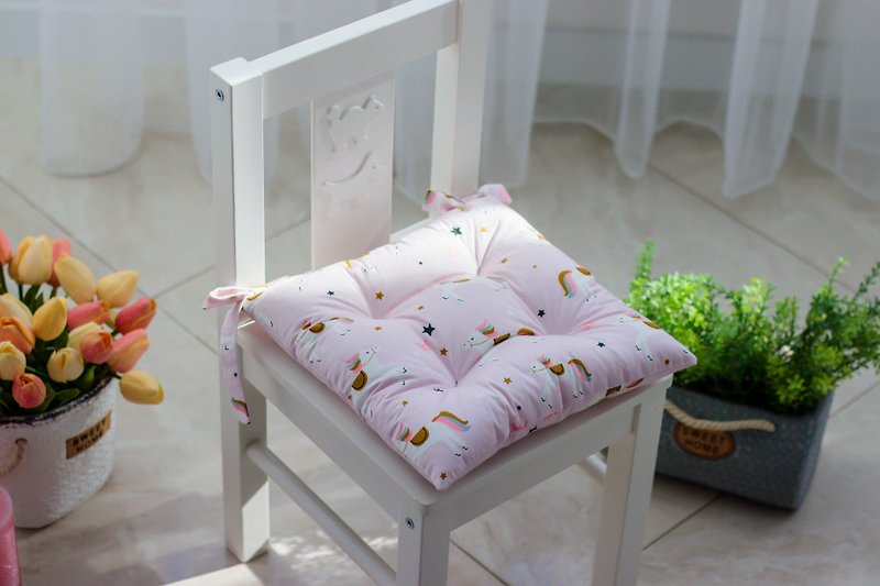 Kids chair cushion, Child pillow for chair, Pony Chair cushion - 枕頭/咕𠱸 - 其他材質 粉紅色