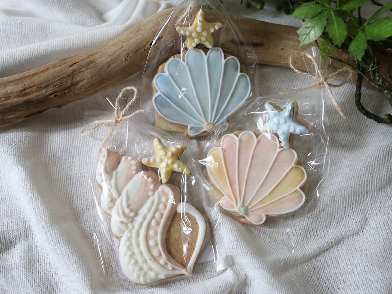 【Set of 9 bags】Organic Decoration Cookies - Handmade Cookies - Other Materials Blue