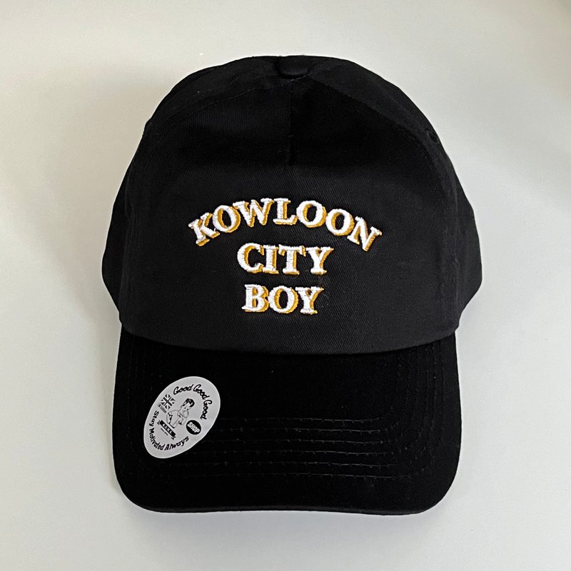 Kowloon City Boy Kowloon District outdoor hat Made in UK - หมวก - ผ้าฝ้าย/ผ้าลินิน สีดำ