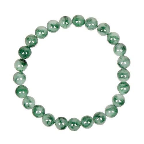 正佳珠寶 Gemsrich Jewelry 【正佳珠寶】翡翠 糯種飄綠 6.8-7.2mm 天然A貨翡翠緬甸玉手珠