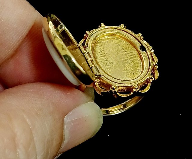 ヴィンテージ ジュエリー AVON フランス製セラミック ロケット リング