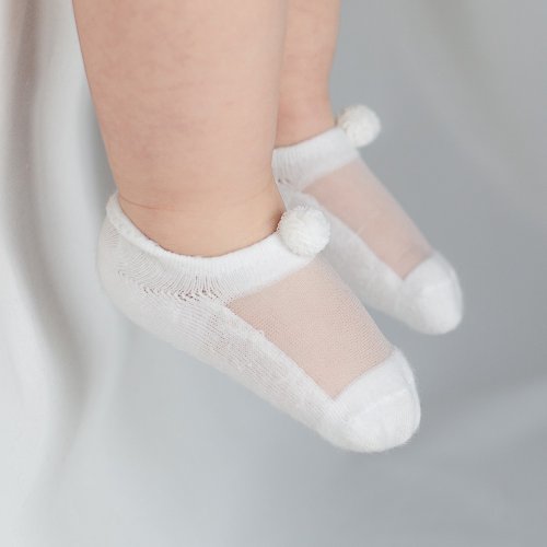 日安朵朵 Happy Prince 韓國製 Seeley ice半透明輕薄嬰兒童短襪2入組