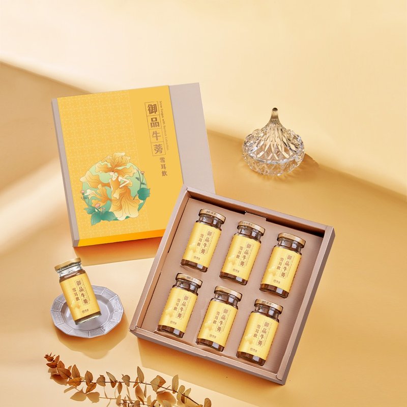 芳茲 御品牛蒡雪耳飲 銀髮補氣 | 禮盒款 6 瓶 / 盒 - 養生/保健食品/飲品 - 濃縮/萃取物 多色