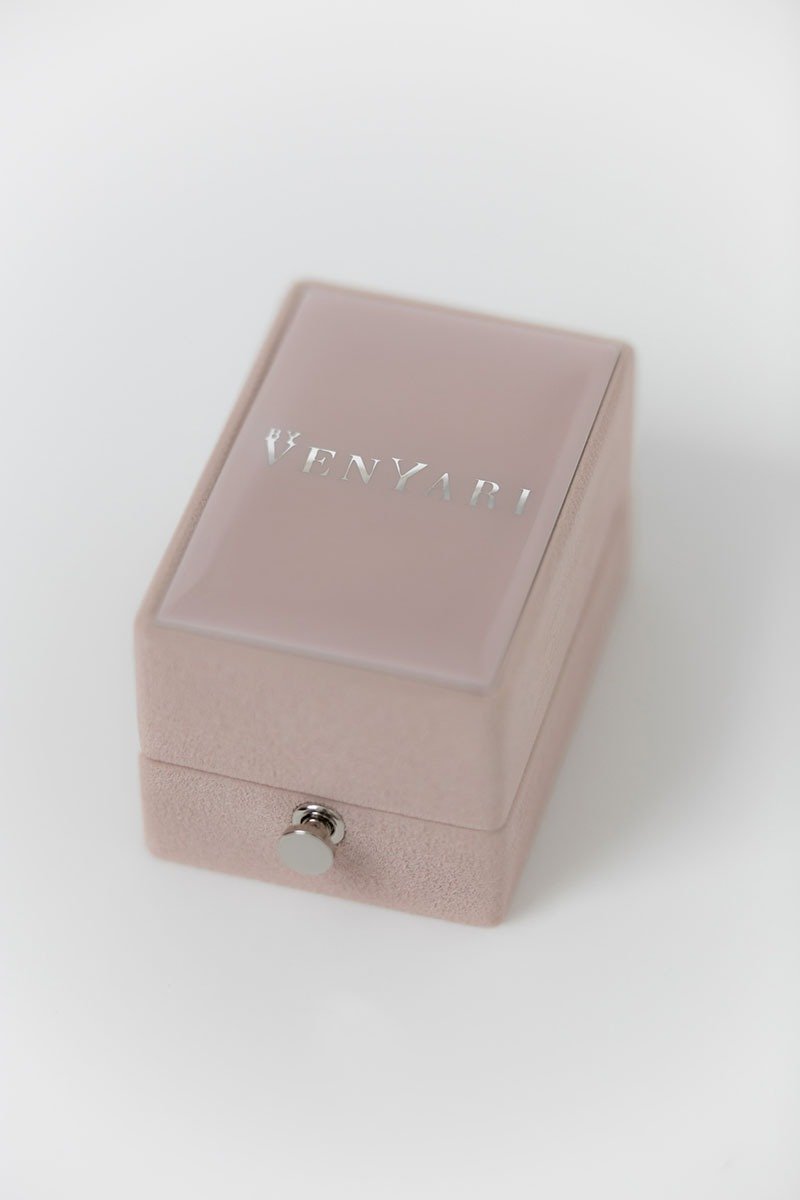 Suede Jewelry Box - OBLONG LOCK - Handmade Monogram Vintage Style Earring Box - Earrings & Clip-ons - Genuine Leather Pink