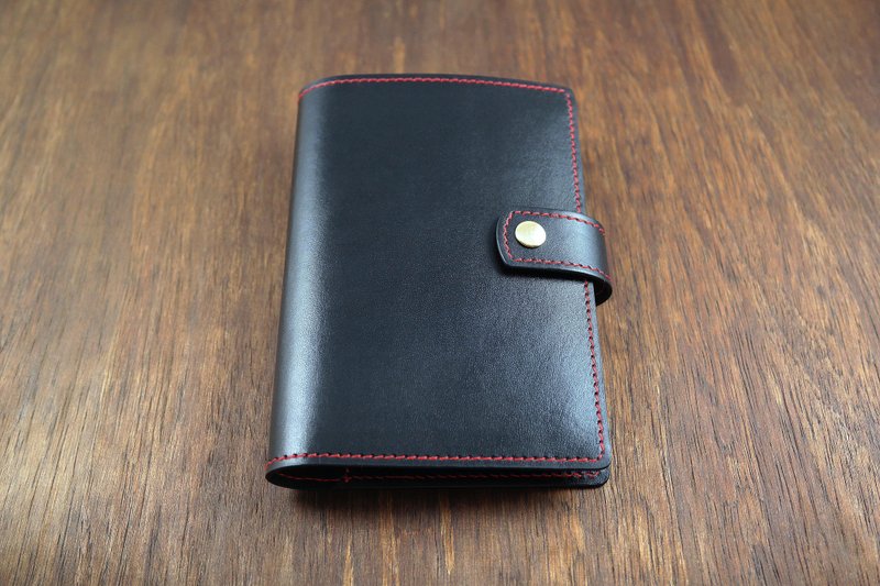 APEE leather handmade ~ passport holder ~ plain black - Passport Holders & Cases - Genuine Leather Black