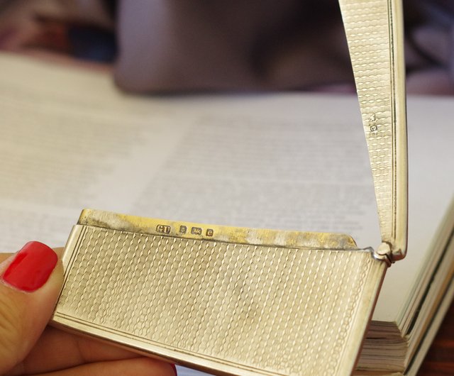 1904年 英国アンティーク スターリングシルバー カードケース 名刺入れ 1904年 英国アンティーク スターリングシルバー カードケース