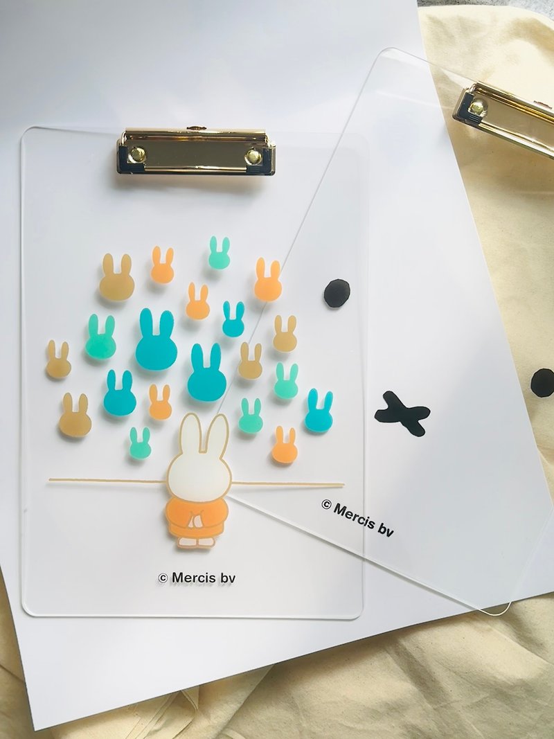 【Pinkoi x miffy】2024米飛兔 Miffy文具系列 A4板夾 藝術館 - 文件夾/資料夾 - 壓克力 多色